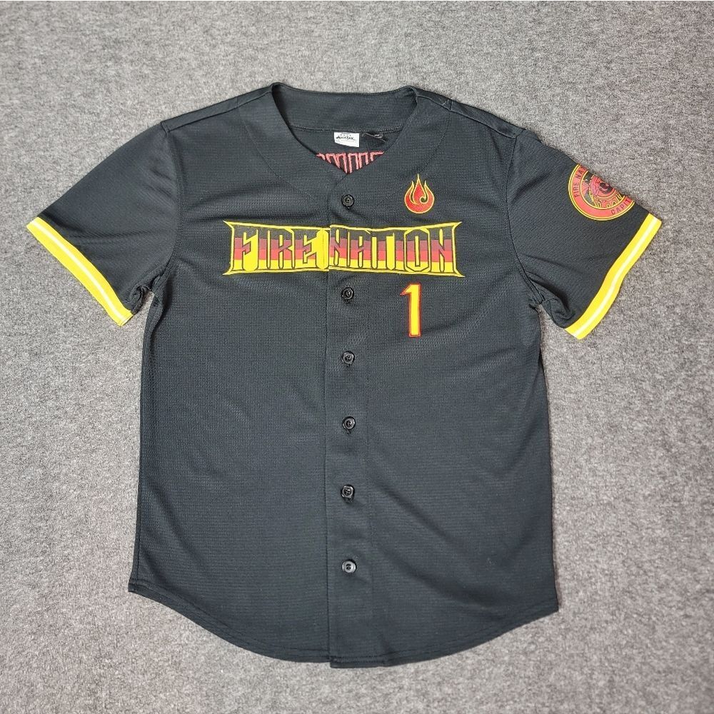 Avatar The Last Airbender Fire Nation Zuko #1 Baseball Jersey Mens XS Amine